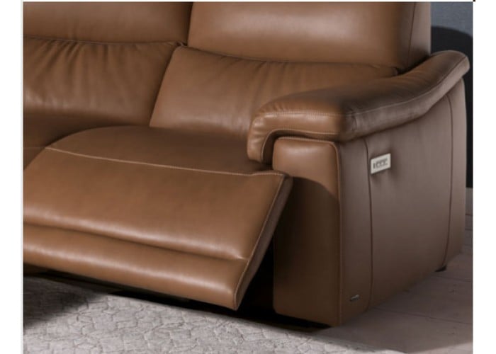 natuzzi leather power reclining sectional sofa