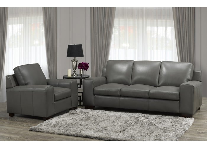 bailey leather effect sofa