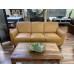 New Floor Model Galway Leather Sofa (Stationary) Chair and Ottoman | Take 55% Off