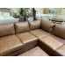 New Floor Model Sedona Leather Sectional And Cocktail Ottoman Reduced 55 percent Only 1 Will Not Last Long