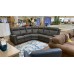 New Floor Model Ansley Power Reclining Leather Sectional With Power Headrest ONLY $4799.13