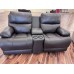 Brand New Kendra Power Reclining Leather Console Loveseat With Power Headrest Reduced 70%