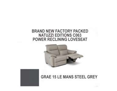 Brand New Factory Packed Natuzzi C063 Power Reclining Loveseat Reduced 55%