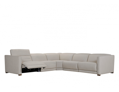Jax Power Reclining Leather Sectional With Power Headrest