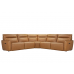 Marlow Power Reclining Leather Sectional With Power Headrest