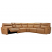 Marlow Power Reclining Leather Sectional With Power Headrest