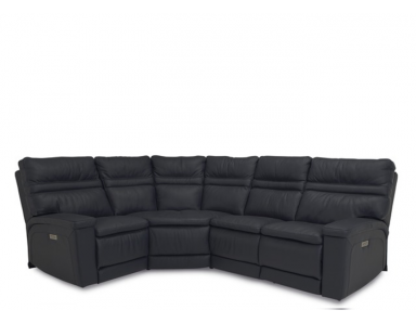 Toledo Power Reclining Leather Sectional - Available With Power Tilt Headrest | Power Lumbar