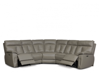 Costa Power Reclining Leather Sectional - Available With Power Tilt Headrest | Power Lumbar