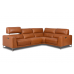 Lockett Power Reclining Leather Sectional With Power Adjustable Headrest