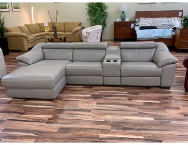 Floor Model Natuzzi Editions C072 Power Reclining Sectional With Power Headrest | Reduced Over 55% Now ONLY $3476.70