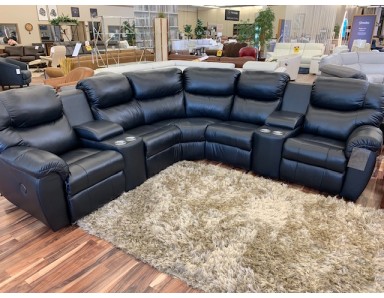 BEAUTIFUL It Has 4 Power Recliners Brand New Staris  POWER RECLINING LEATHER MATCH SECTIONAL ONLY $4617.76