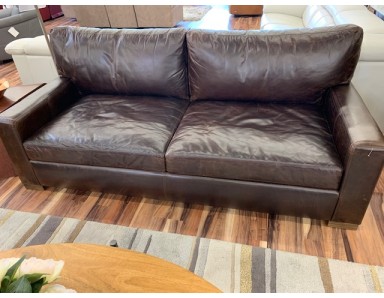 New Floor Model Napa 84 Inch Brompton Chocolate Leather Sofa Reduced 55% ONLY$2156 (2 Available)