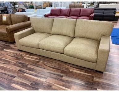 New Floor Model Napa 96 Inch Leather Sofa Reduced 55% Plus Get Another 20% Off