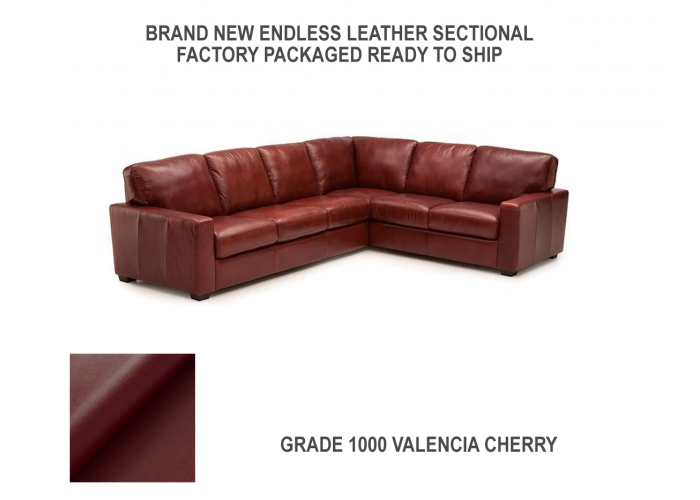 Brand New Factory Packaged Endless Leather Sectional Reduced 60
