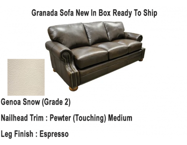 Brand New Factory Boxed Granada Leather Sofa Reduced 50% Off -Plus Get An Extra 20% Off