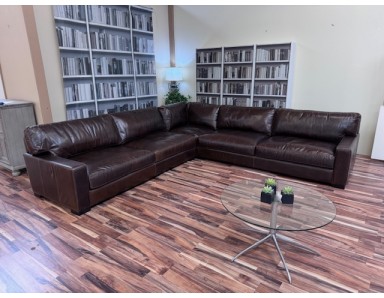 New Napa Leather Sectional Reduced 65%