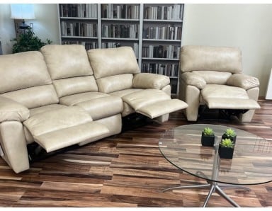 Brand New Chandler Manual Reclining Sofa And Manual Reclining Chair Reduced 65%