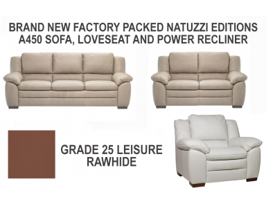 Brand New Factory Packed Natuzzi Editions A450 Stationary Sofa, Stationary Loveseat And Power Reclining Chair Reduced 55% 