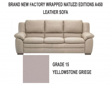 Brand New Factory Packed Natuzzi Editions A450 Prudenza Leather Sofa Reduced 45%