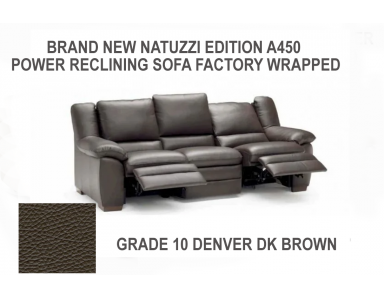 Brand New Factory Wrapped Natuzzi Editions A450 Prudenza Power Reclining Sofa 2 Available Reduced 50%