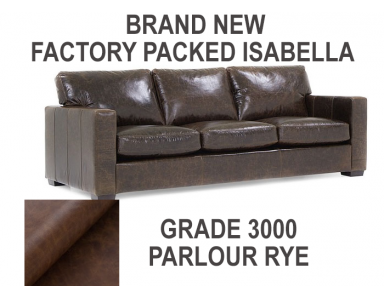 Brand New Factory Packaged Isabella Leather Sofa Reduced 60%