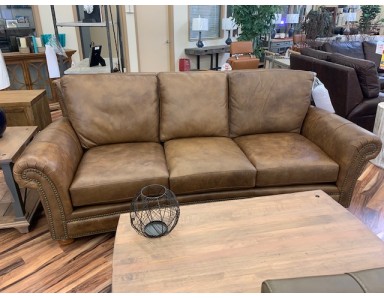 Brand New Keene Leather Sofa (Stationary) Reduced Over 55% ONLY $2475.92
