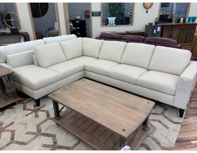 Brand New Model Natuzzi Editions B845 Leather Sectional (Stationary) | Reduced Over 35% Now Only $2158.07