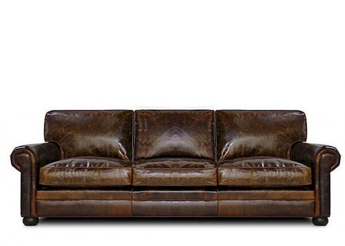 Sedona Oversized Seating Leather Sofa, Quick Ship Leather Sofa