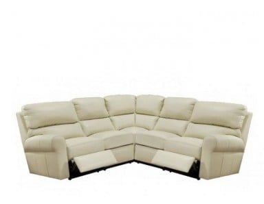 Bar Harbor Reclining Leather Sectional - Available with Power Recline | Power Lumbar