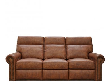 Camden Reclining Leather Sofa or Set - Available With Power Tilt Headrest | Power Lumbar