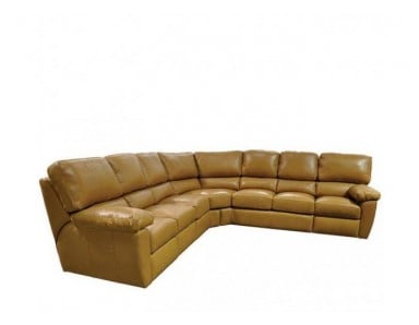 Chilli Reclining Leather Sectional - Available with Power Recline | Power Lumbar