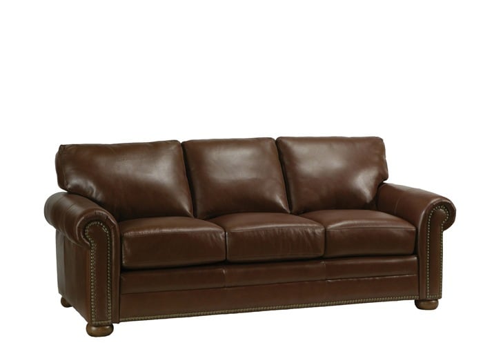 monroe leather conversation sofa