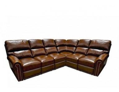 New Bern Reclining Leather Sectional - Available with Power Recline | Power Lumbar