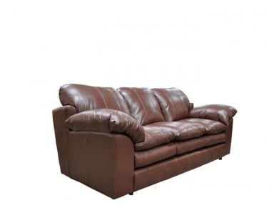 Pillow top leather sofa hot sale
