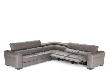 Natuzzi Editions B790 Forza Leather Sectional | Adjustable Headrest