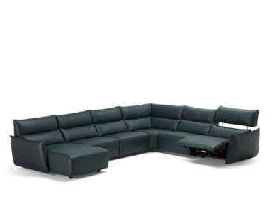 Natuzzi Editions C027 Stupore Leather Sectional | Adjustable Headrest