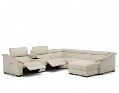 Natuzzi Editions C072 Emozione Power Reclining Leather Sectional | Adjustable Headrest (Alternate to B790 Forza)