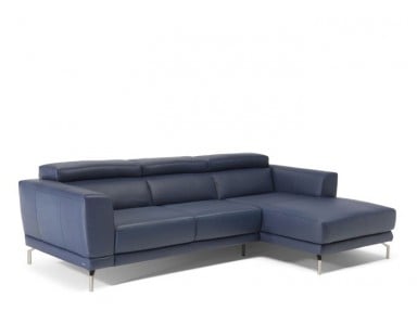 Natuzzi Editions C106 Tranquillita Leather Sectional | Manual Adjustable Headrest