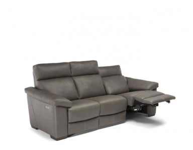 Natuzzi Editions C126 Estremo Power Reclining Leather Sofa or Set with Power Tilt Headrest