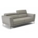 Natuzzi Editions C106 Tranquillita Power Reclining Leather Sofa |  Manual Adjustable Headrest