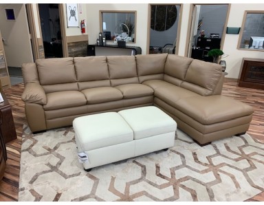 Brand New Natuzzi Editions A450 Leather Sectional Stationary | Reduced 40% ONLY $2673