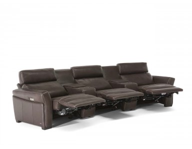 Natuzzi Editions C114 Gioviale Power Reclining Leather Sectional | Power Tilt Headrest (Alternate to C063 Potenza, C070 Brama & C115 Giulivo)