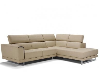 Natuzzi Editions C160 Lieto Stationary or Power Reclining Leather Sectional