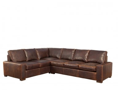 New River Oversized (Deep Seating) Leather Sectional