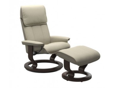 Stressless (Medium) Admiral Chair And Ottoman