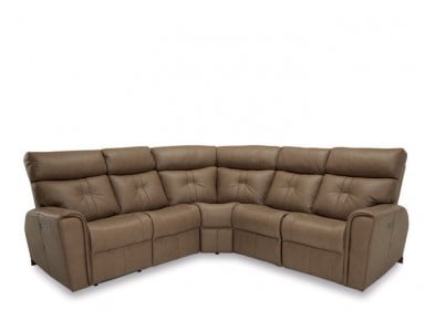 McGrath Power Reclining Leather Sectional - Available With Power Tilt Headrest | Power Lumbar