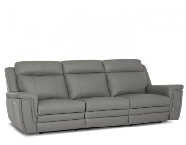 Ansley Power Reclining Leather Sofa or Set - Available With Power Tilt Headrest