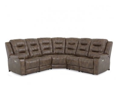 Lennon Power Reclining Leather Sectional - Available With Power Tilt Headrest | Power Lumbar