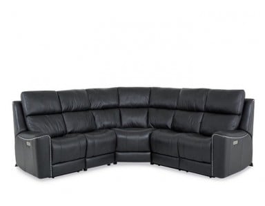 Tifton Power Reclining Leather Sectional - Available With Power Tilt Headrest | Power Lumbar