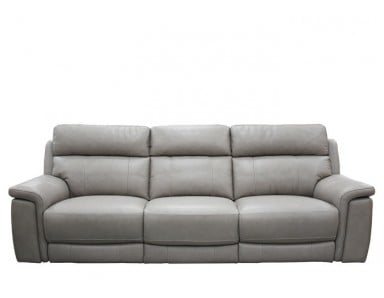 Crawford Power Reclining Leather Sofa With Power Tilt Headrest